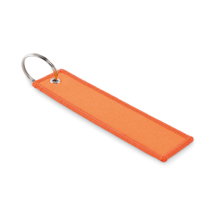 Porte clés promotionnel Key tag TAKEOFF orange fluo